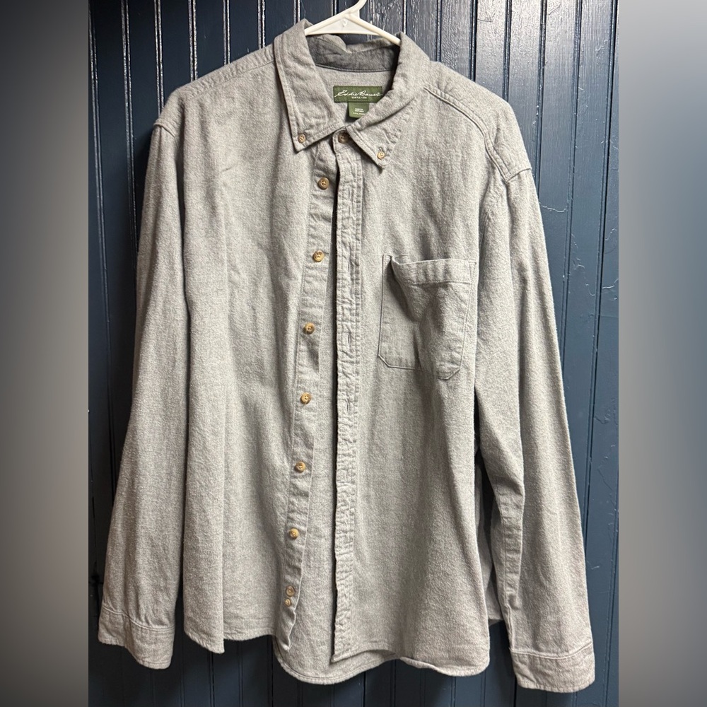 Eddie Bauer Gray dress/Casual Dress Shirt